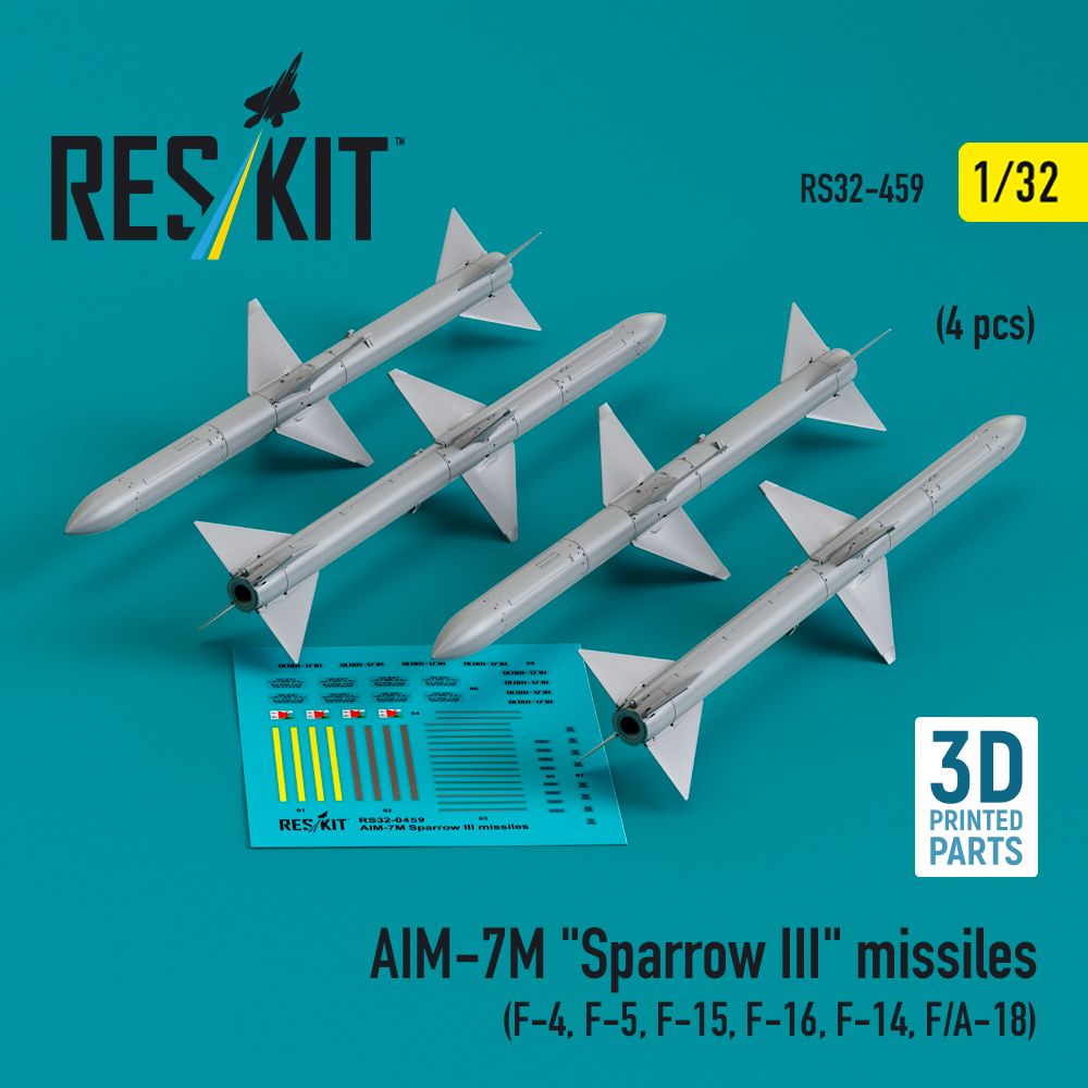 1:32 AIM-7M Sparrow III missiles (4 pcs )
