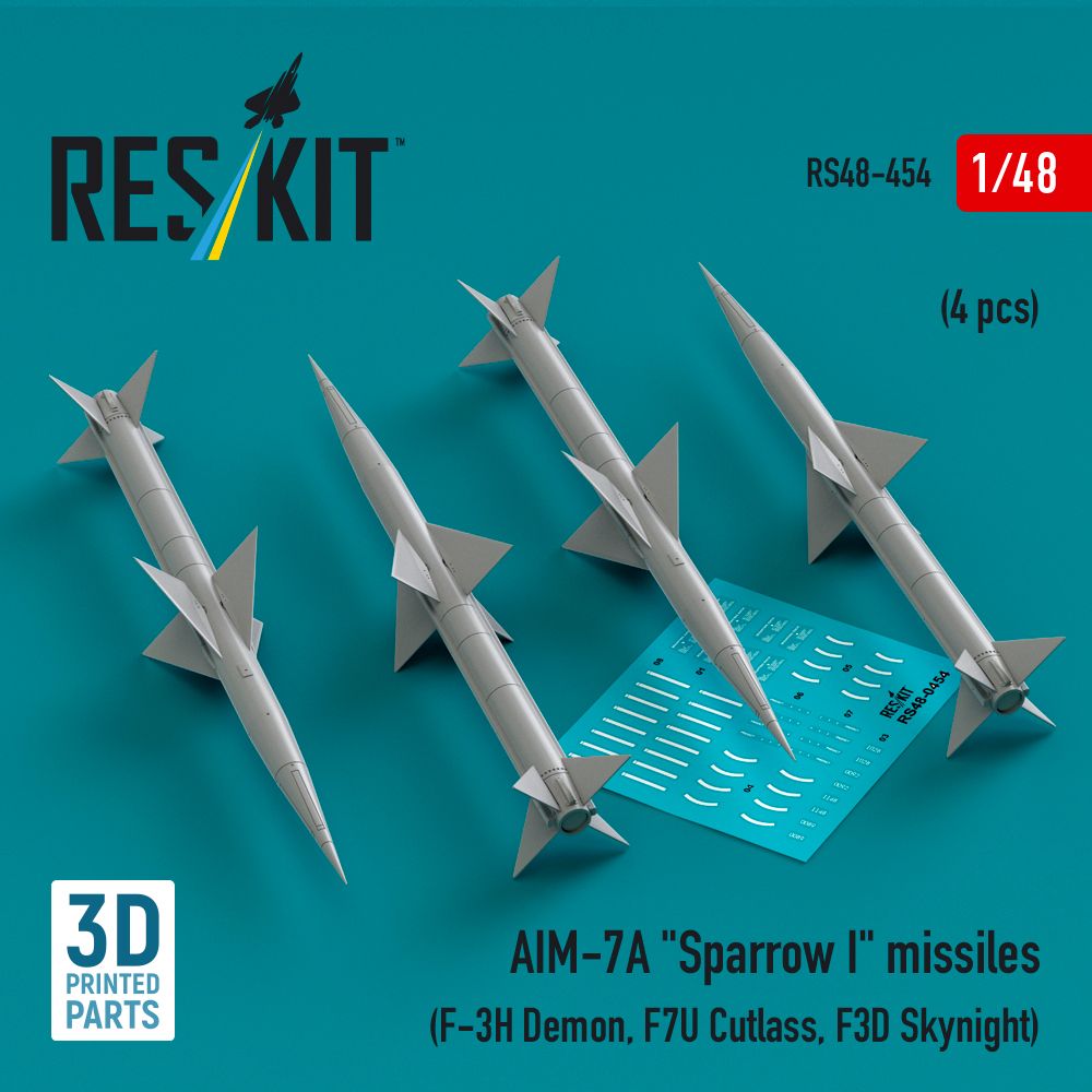 1:48 AIM-7A Sparrow I missiles (4 pcs) 