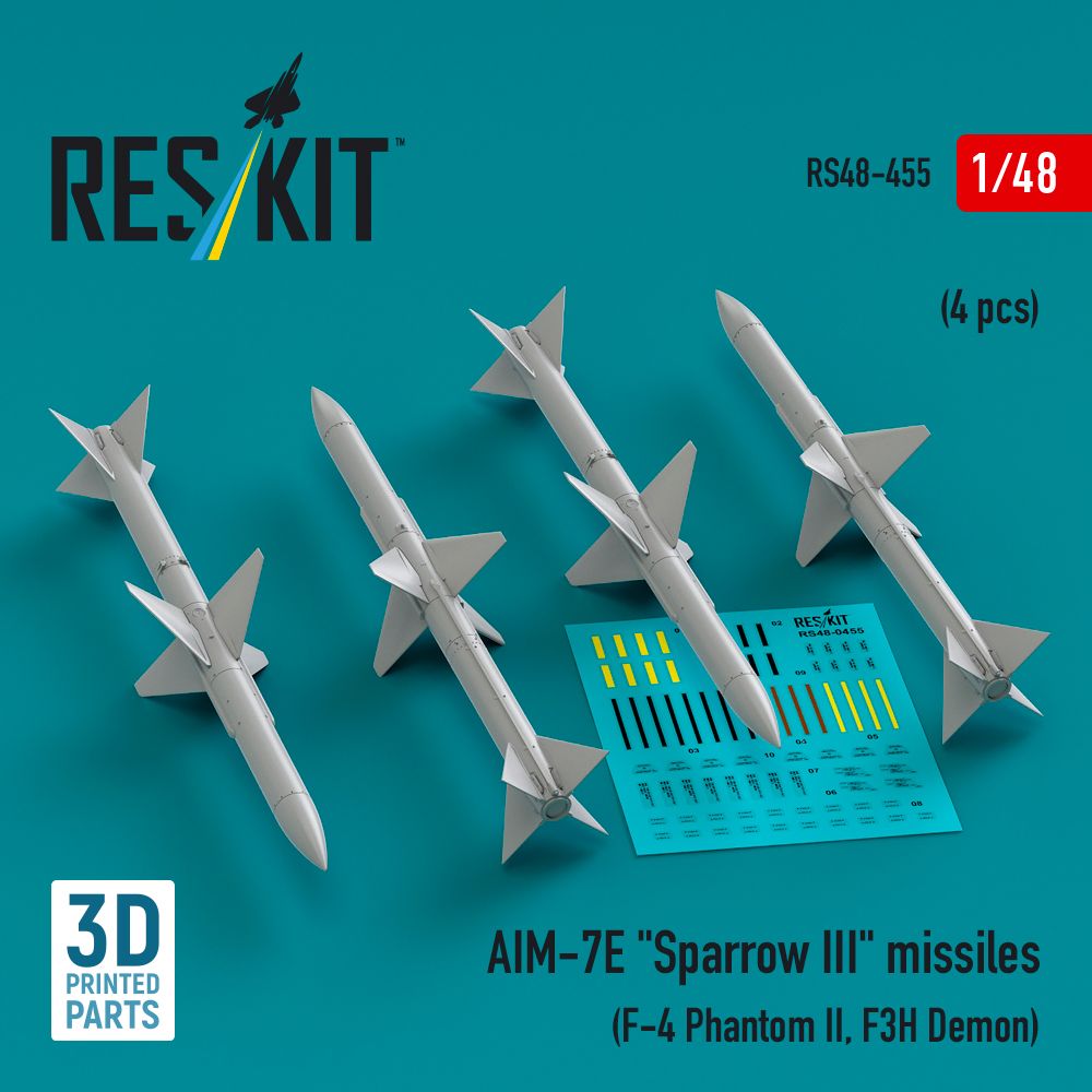 1:48 AIM-7E Sparrow III missiles (4 pcs)