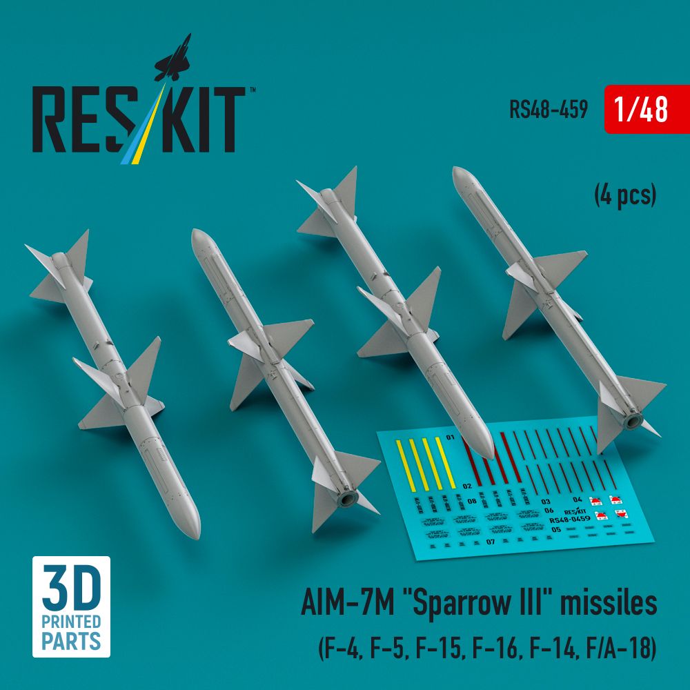 1:48 AIM-7M Sparrow III missiles (4 pcs)