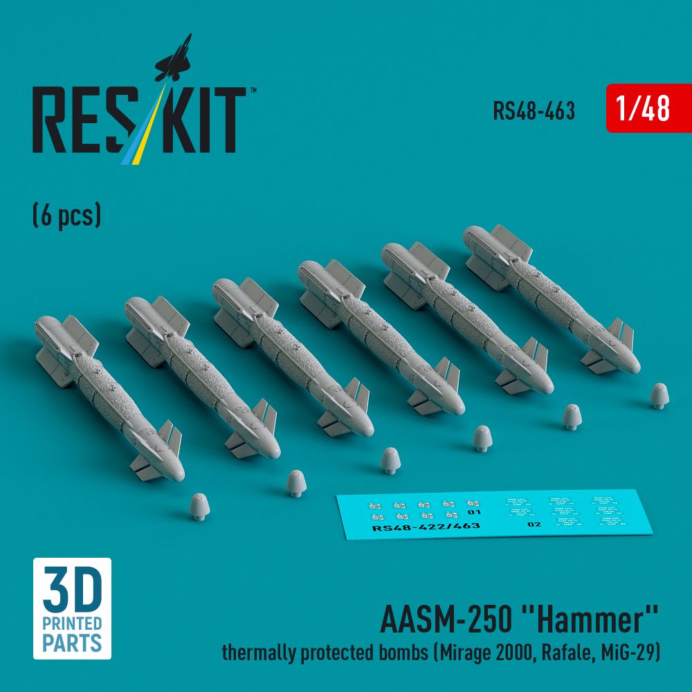 1:48 AASM-250 Hammer thermally protected bombs (6 pcs)
