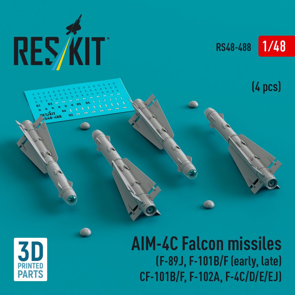 1:48 AIM-4C Falcon missiles (4 pcs)
