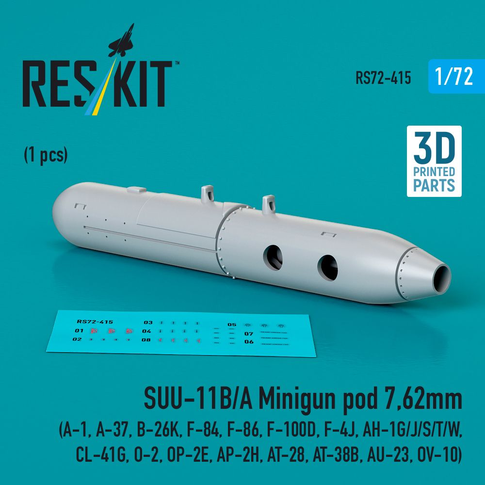 1:72 SUU-11B/A Minigun pod 7,62mm (1 pcs)
