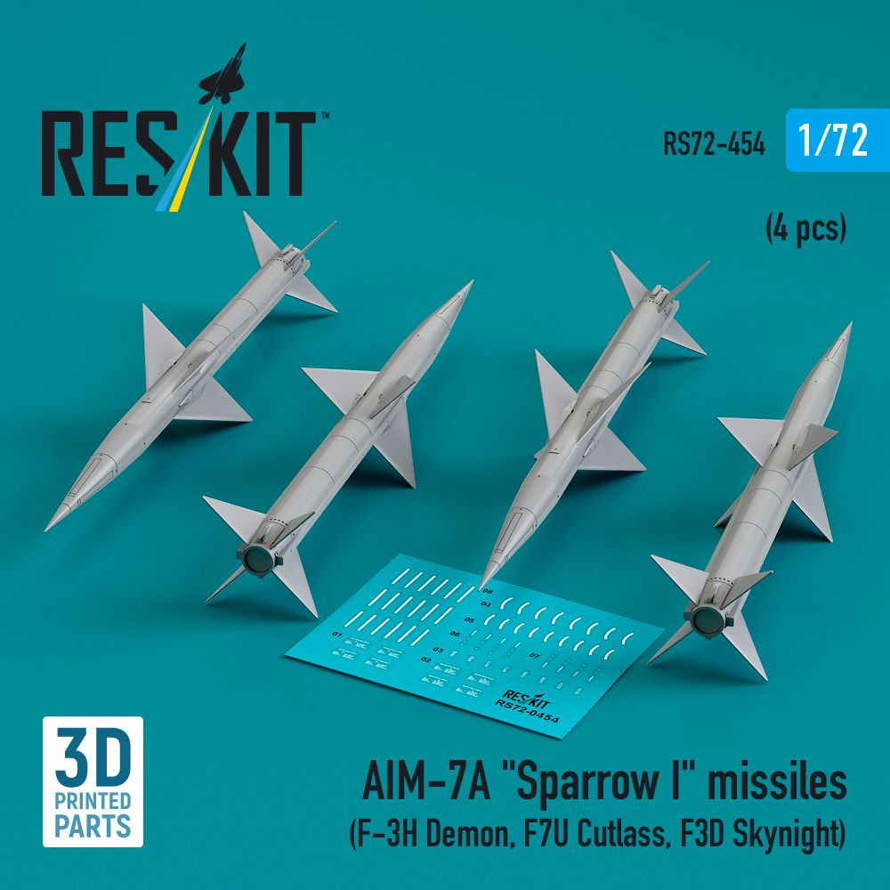 1:72 AIM-7A Sparrow I missiles (4 pcs)