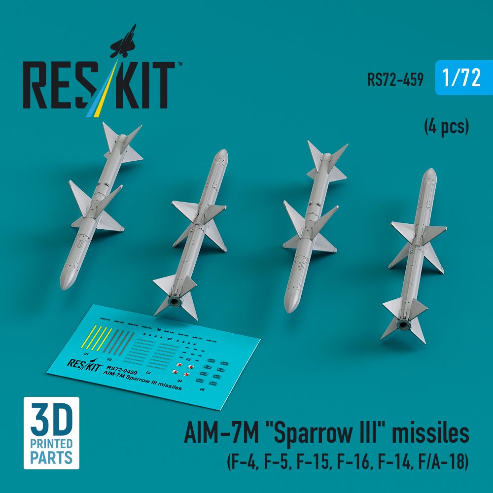 1:72 AIM-7M Sparrow III missiles (4 pcs)