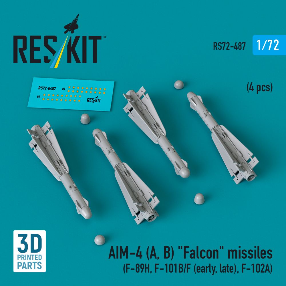 1:72 :AIM-4 (A, B) Falcon missiles (4 pcs)