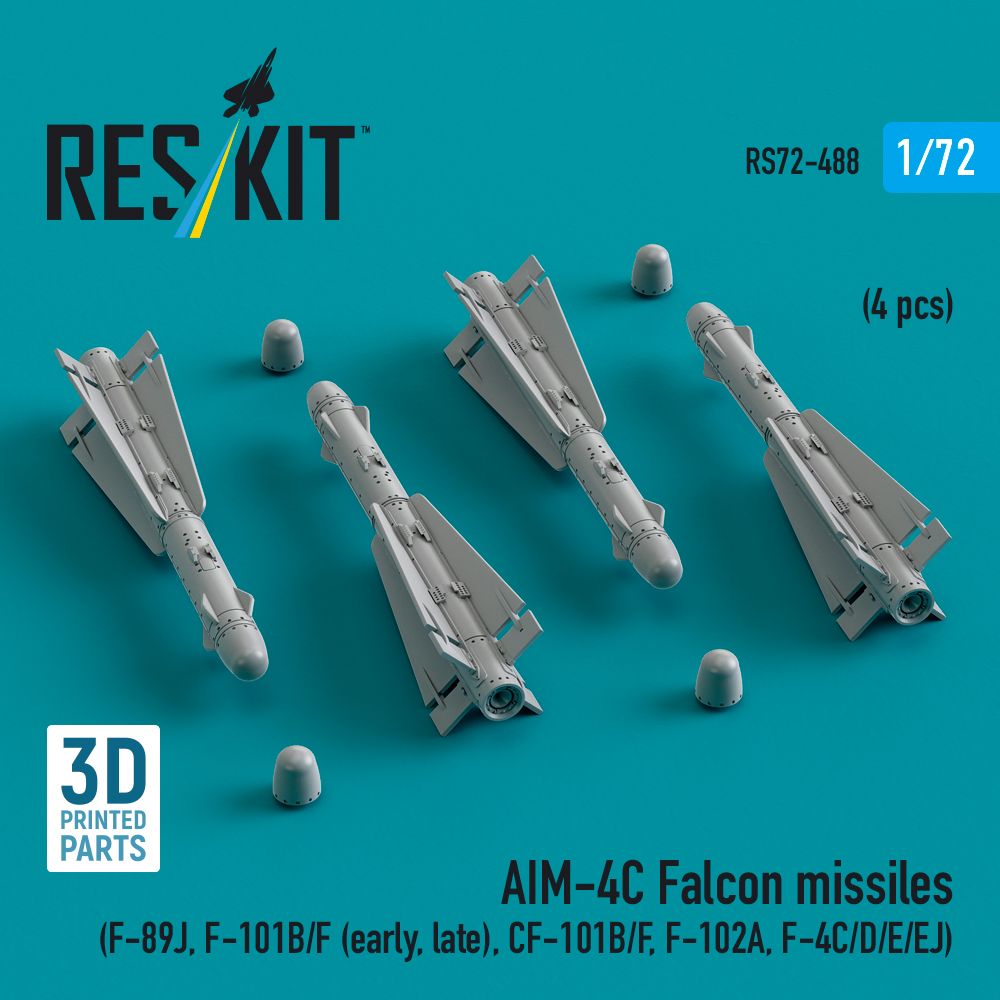 1:72 AIM-4C Falcon missiles (4 pcs)