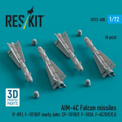 1:72 AIM-4C Falcon missiles (4 pcs)