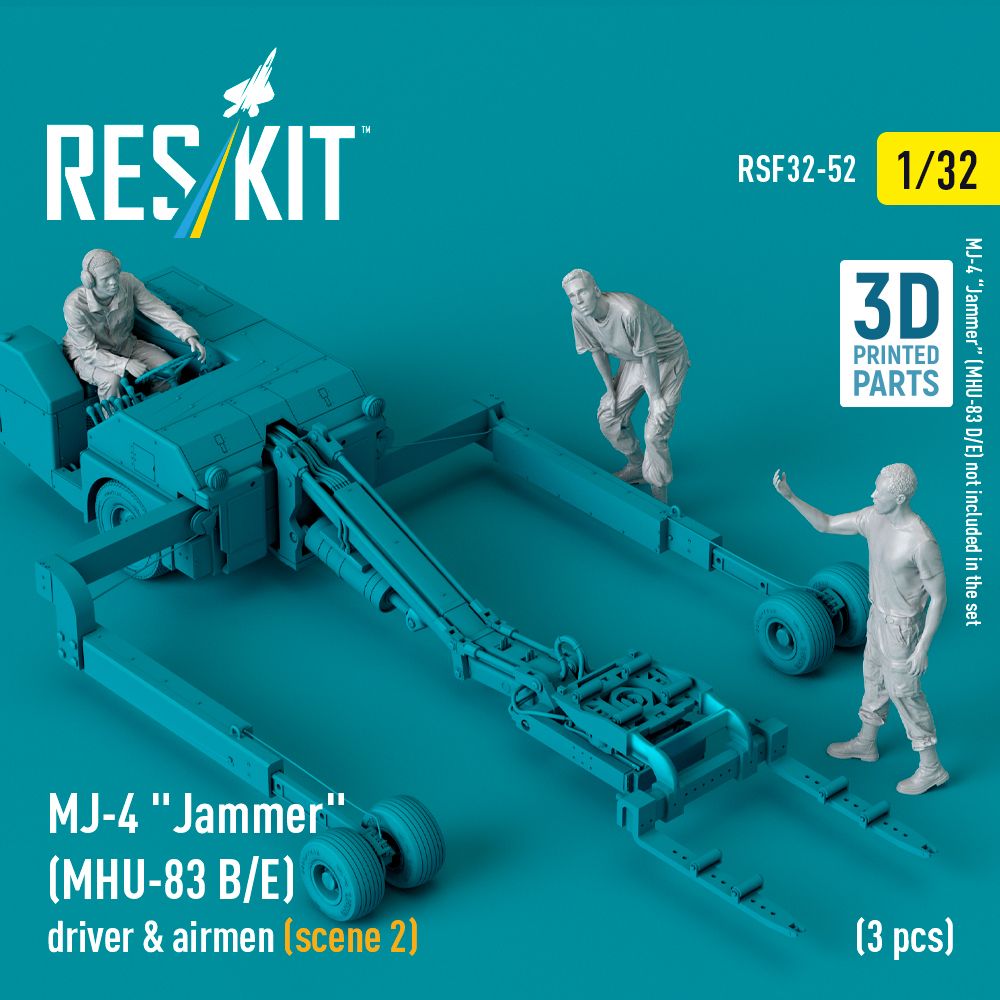 1:32 MJ-4 Jammer (MHU-83 B/E) driver & airmen (scene 2) (3 pcs)