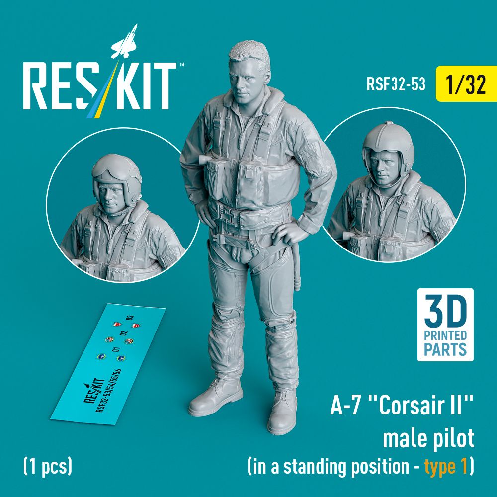 1:32 LTV A-7D/A-7E Corsair II male pilot (in a standing position - type 1) (1 pcs)
