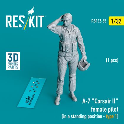 1:32 LTV A-7D/A-7E Corsair II female pilot (in a standing position - type 1) (1 pcs) 