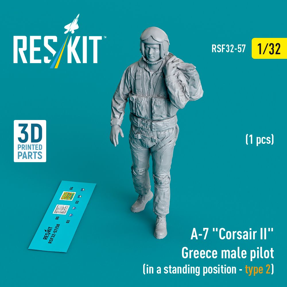 1:32 LTV A-7D/A-7E Corsair II Greece male pilot (in a standing position - type 2) (1 pcs)