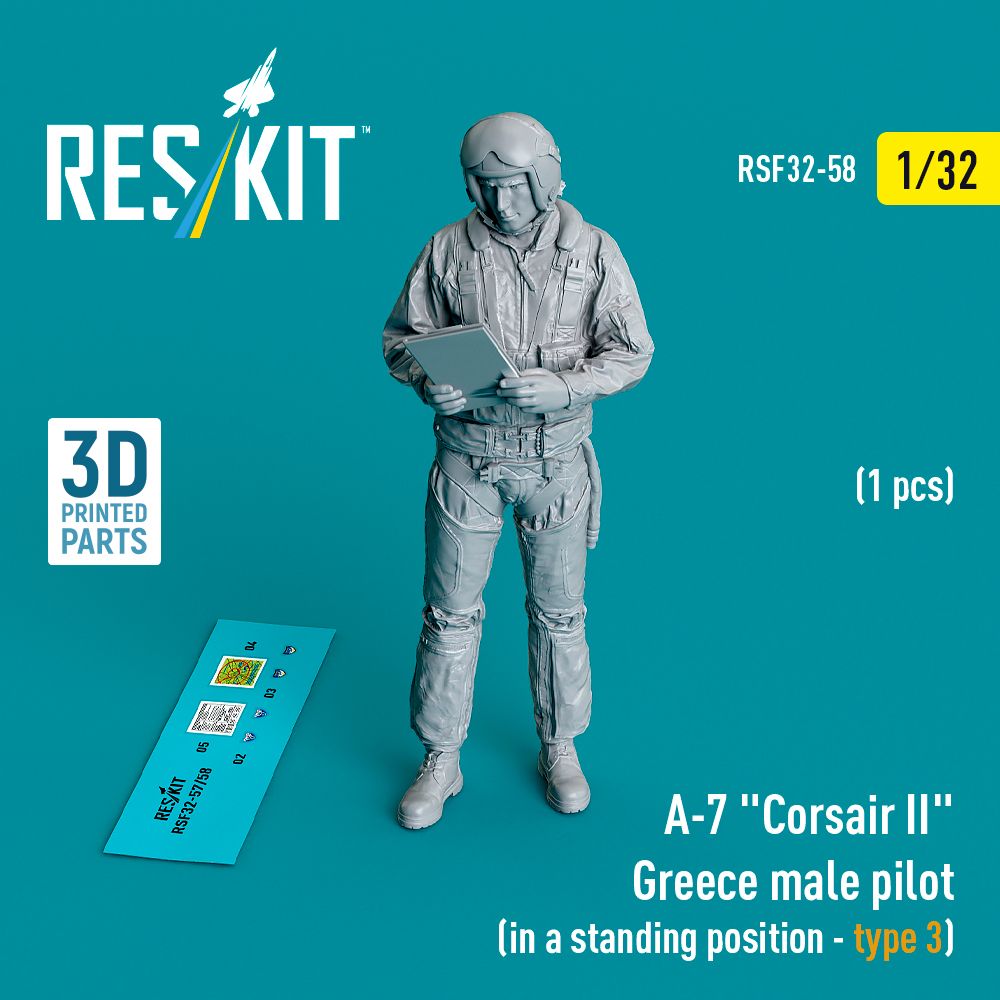 1:32 LTV A-7D/A-7E Corsair II Greece male pilot (in a standing position - type 3) (1 pcs)