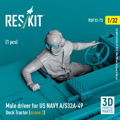 1:32 Male driver for US NAVY A/S32A-49 Deck Tractor (scene 2) (1 pcs)