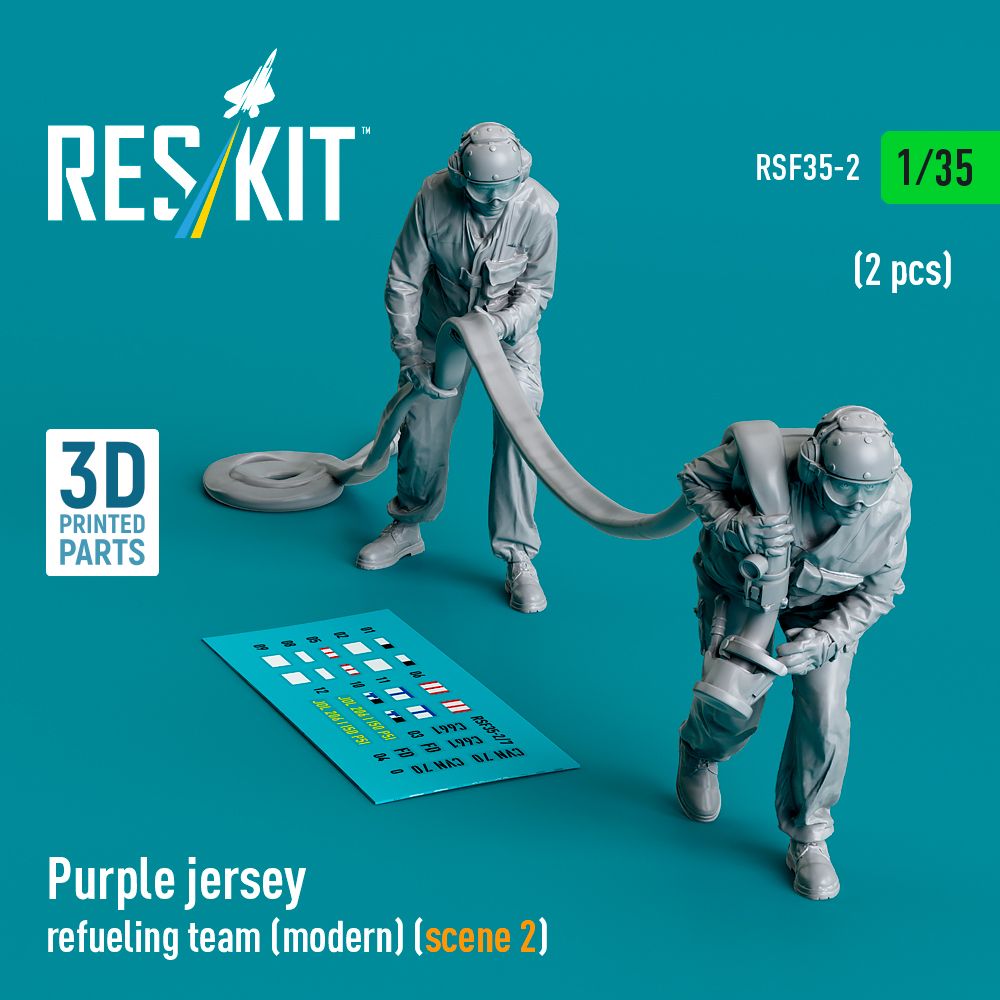 1:35 Purple jersey refueling team (modern) (scene 2) (2 pcs)