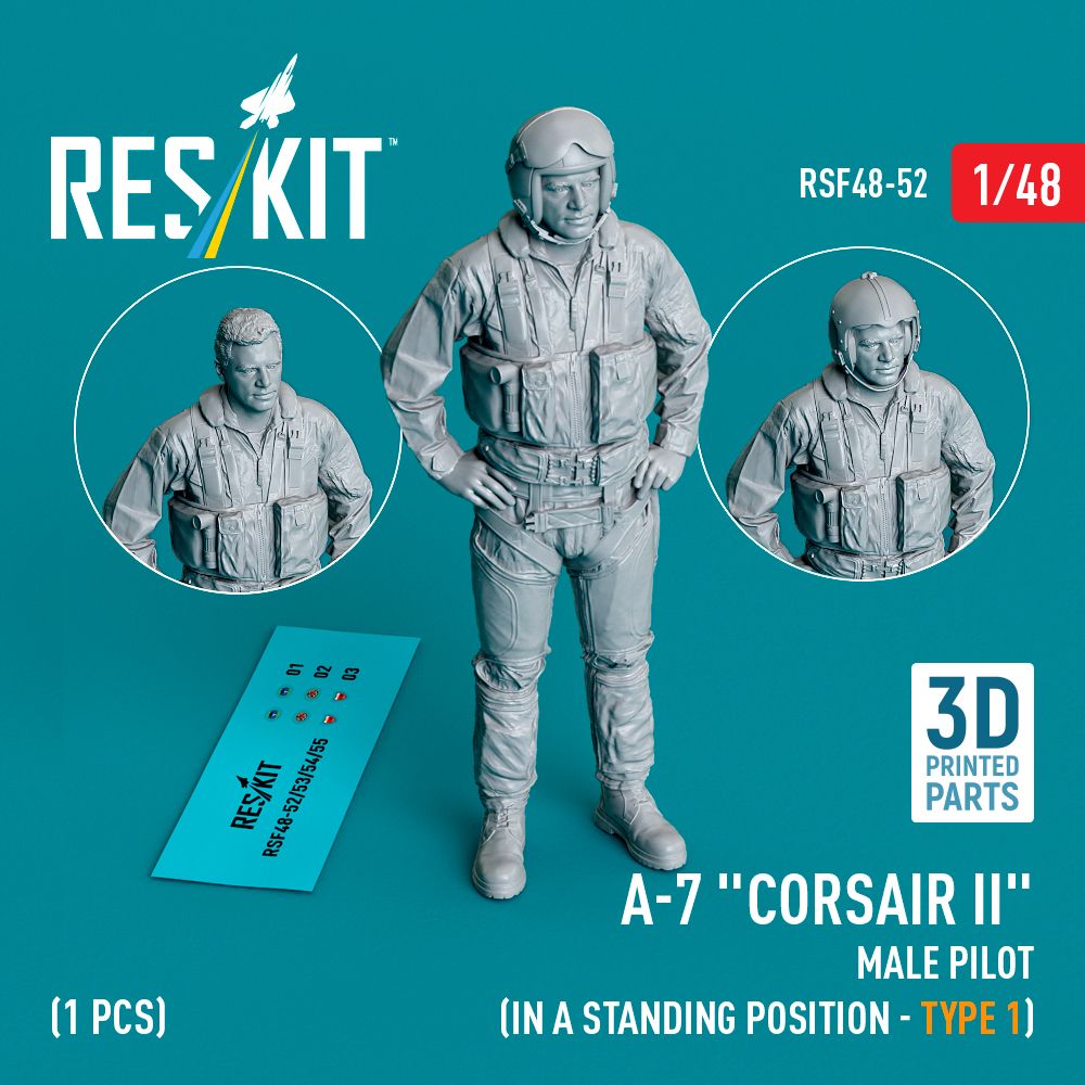 1:48 LTV A-7B/A-7D/A-7E Corsair II male pilot (in a standing position - type 1) (1 pcs)