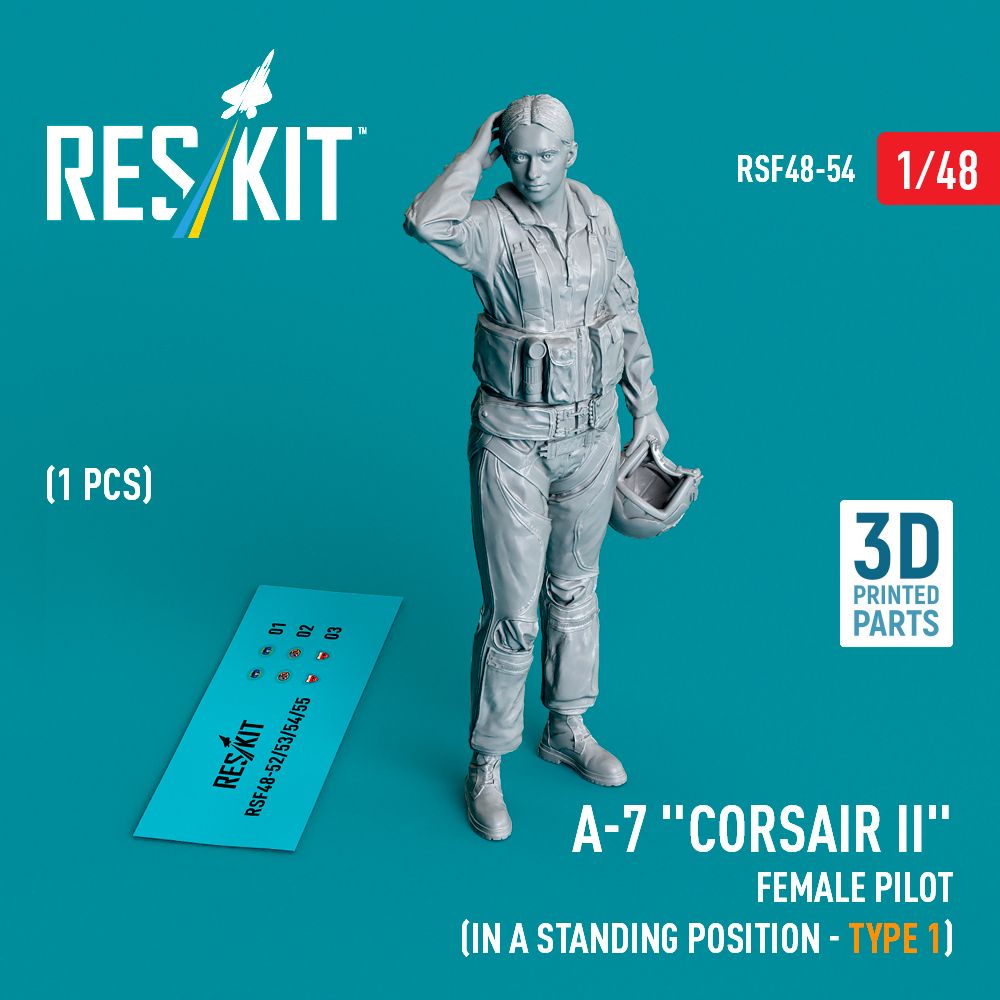 1:48 LTV A-7B/A-7D/A-7E Corsair II female pilot (in a standing position - type 1) (1 pcs)