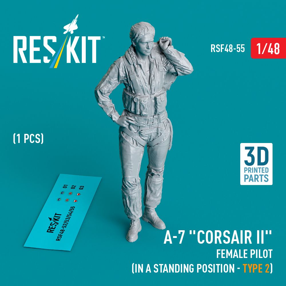 1:48 LTV A-7B/A-7D/A-7E Corsair II female pilot (in a standing position - type 2) (1 pcs)