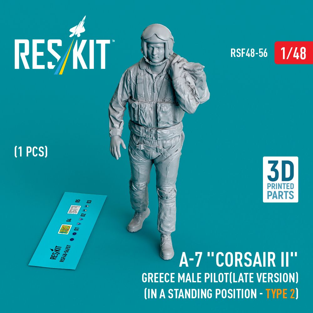 1:48 LTV A-7B/A-7D/A-7E Corsair II Greece male pilot (in a standing position - type 2) (1 pcs)