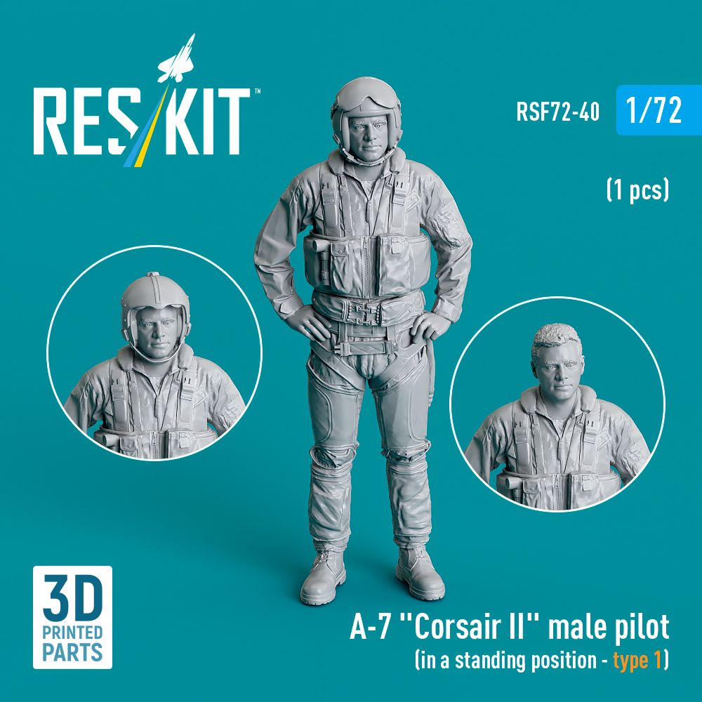 1:72 LTV A-7B/A-7D/A-7E Corsair II male pilot (in a standing position - type 1) (1 pcs)