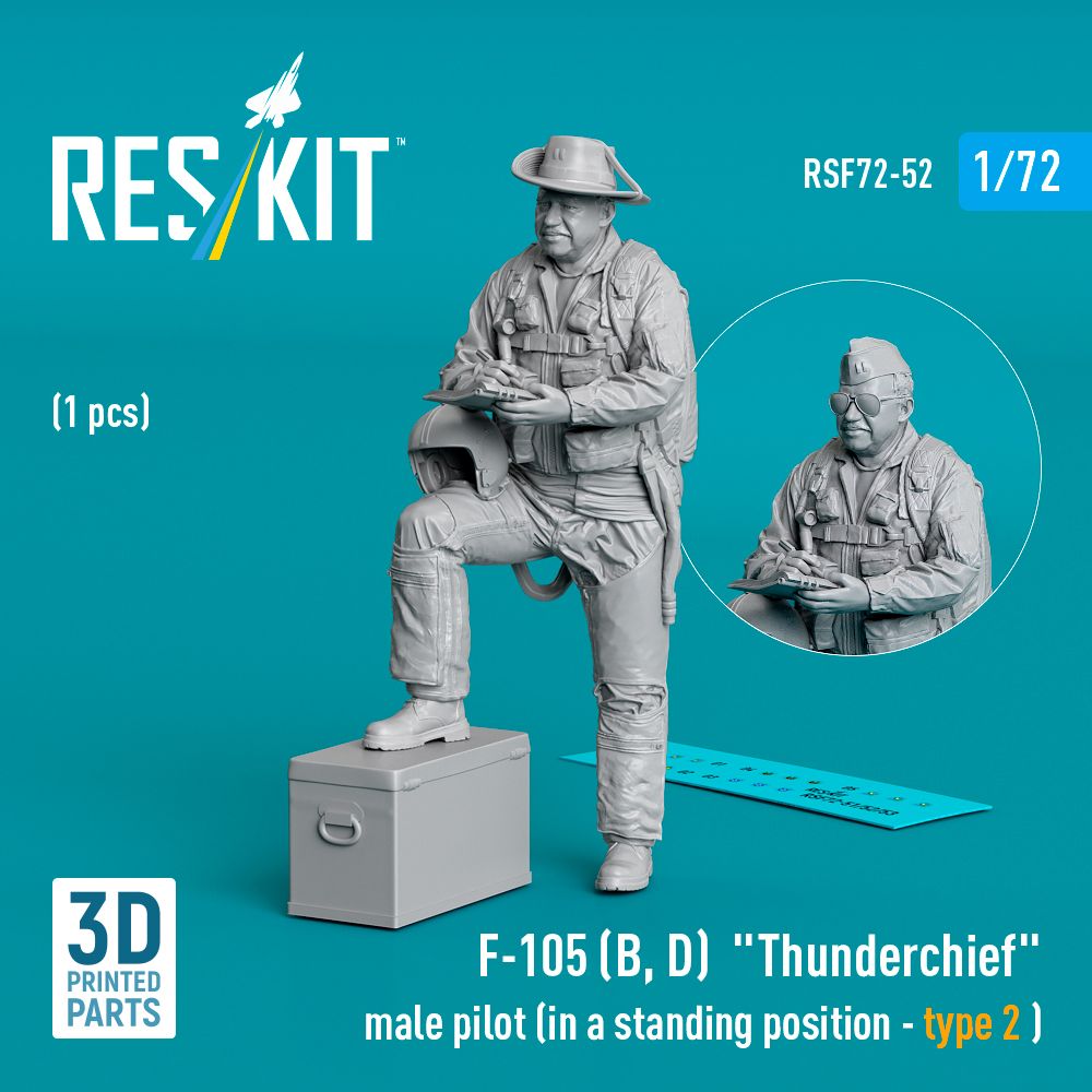 1:72 Republic F-105D/F-105F/F-105G Thunderchief male pilot (in a standing position - type 2 ) (1 pcs)
