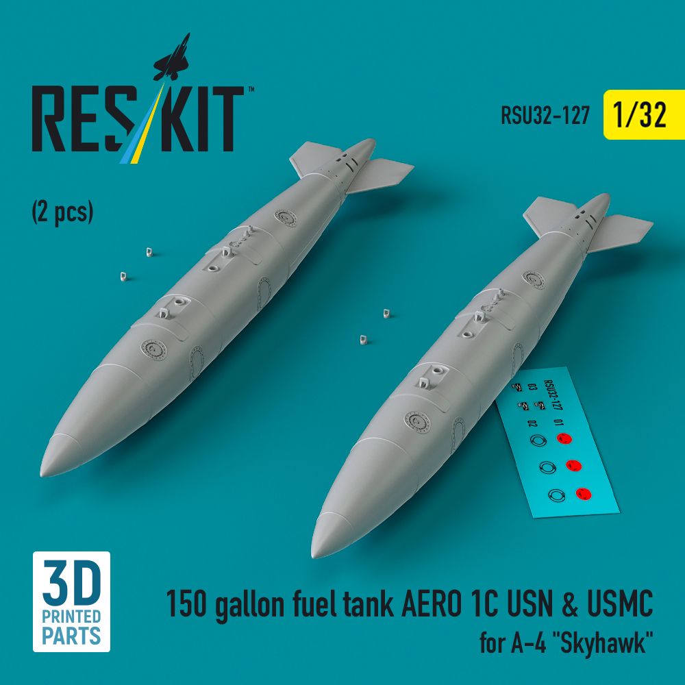 1:32 150 gallon fuel tank AERO 1C USN & USMC for A-4 Skyhawk (2 pcs)