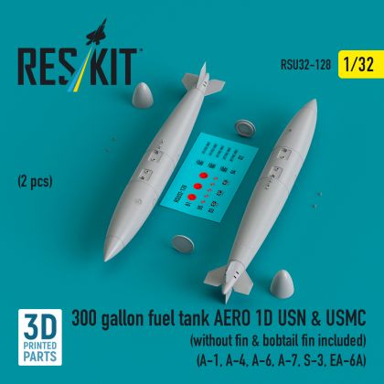1:32 300 gallon fuel tank AERO 1D USN & USMC (2 pcs)