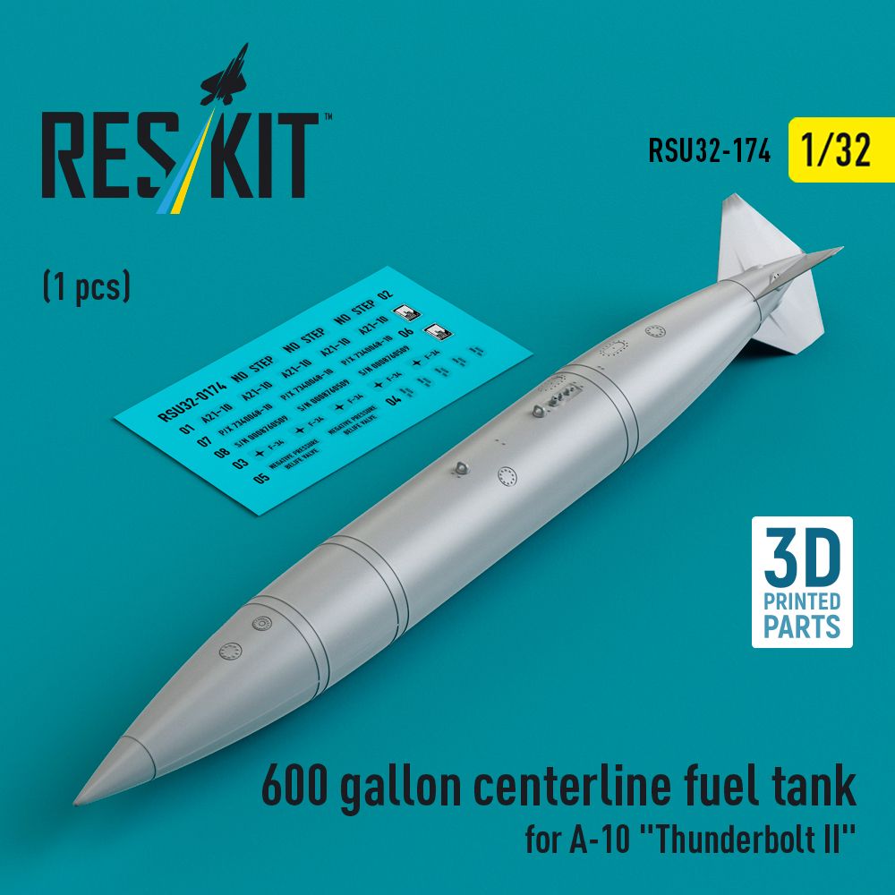 1:32 600 gallon centerline fuel tank for A-10 Thunderbolt II (1 pcs)