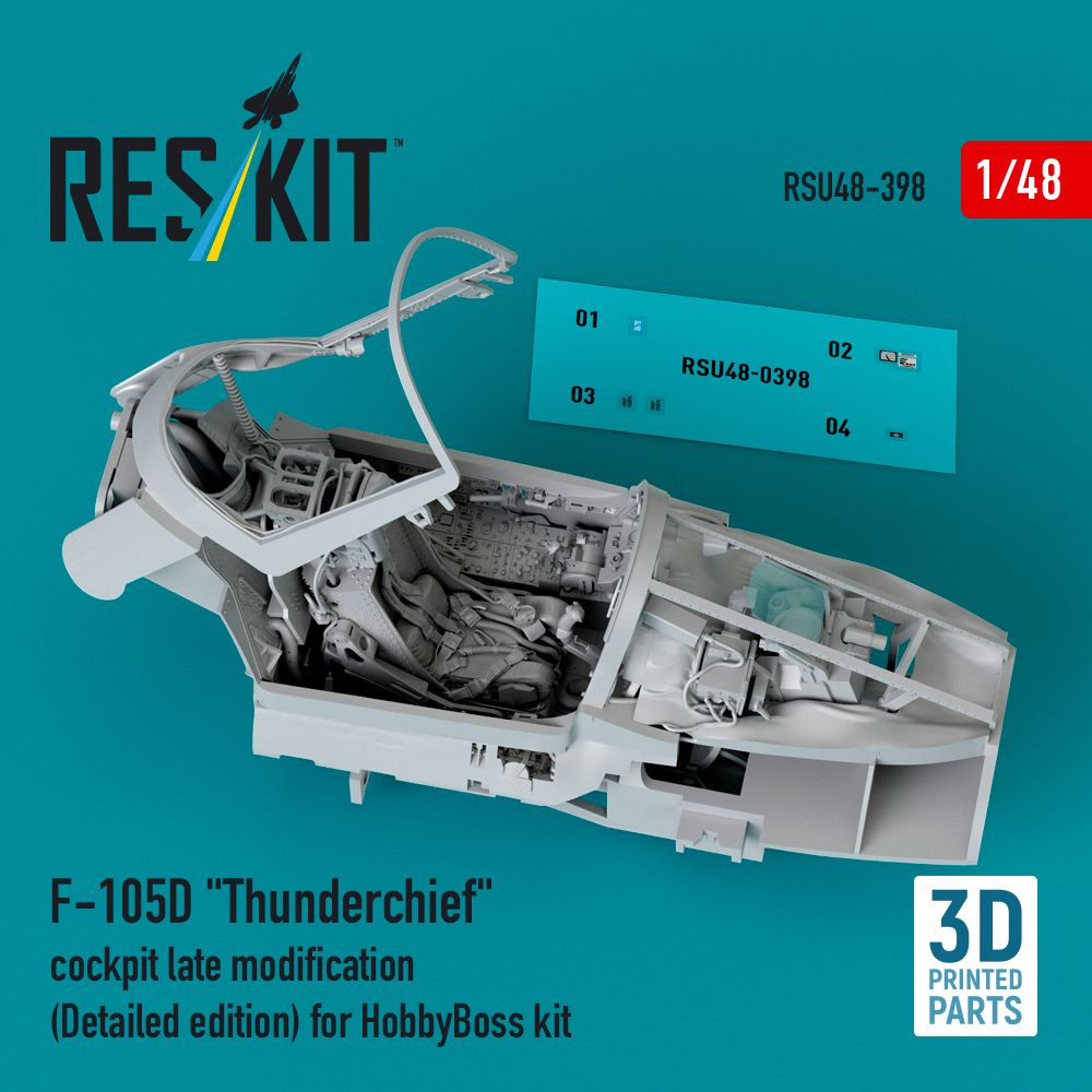 1:48 F-105D Thunderchief - cockpit late modification (Detailed edition)
