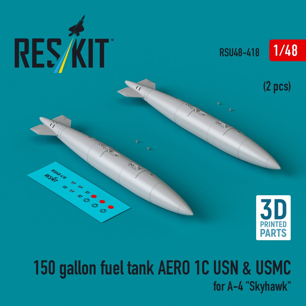 1:48 150 gallon fuel tank AERO 1C USN & USMC (2 pcs) for Douglas A-4 Skyhawk