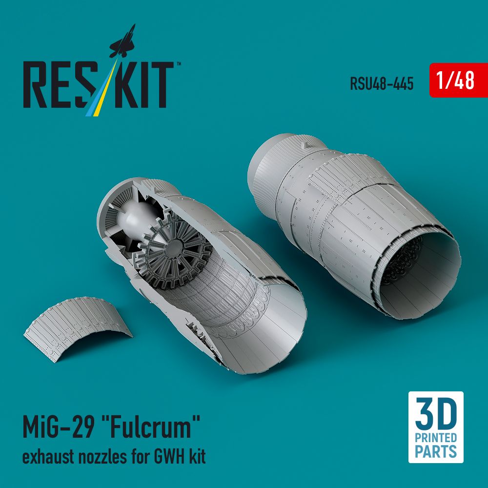 1:48 MiG-29 Fulcrum exhaust nozzles for GWH kit