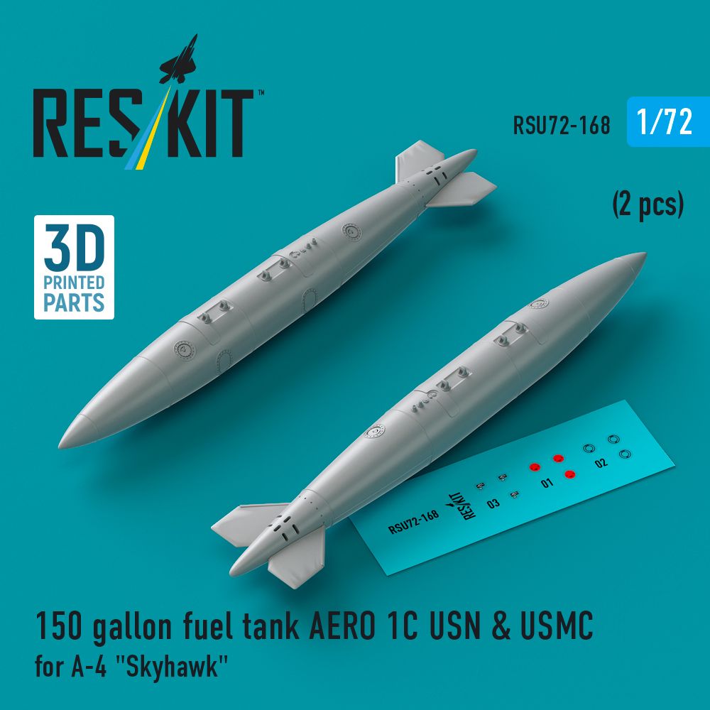 1:72 150 gallon fuel tank AERO 1C USN & USMC (2 pcs) for A-4 Skyhawk