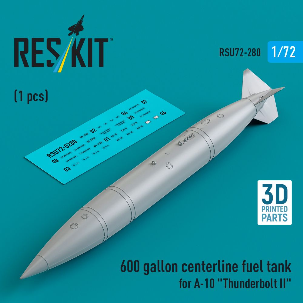 1:72 600 gallon centerline fuel tank for Republic A-10 Thunderbolt II (1 pcs)