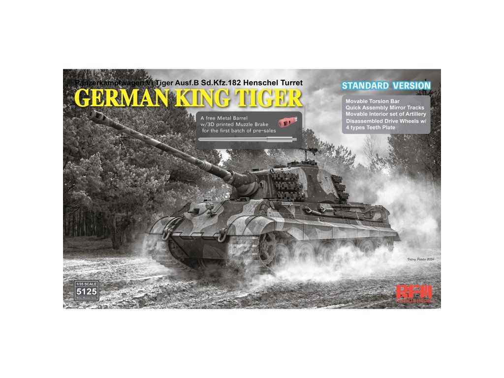 1:35 Sd.Kfz.182 Tiger Ausf.B King Tiger (Standard Version)