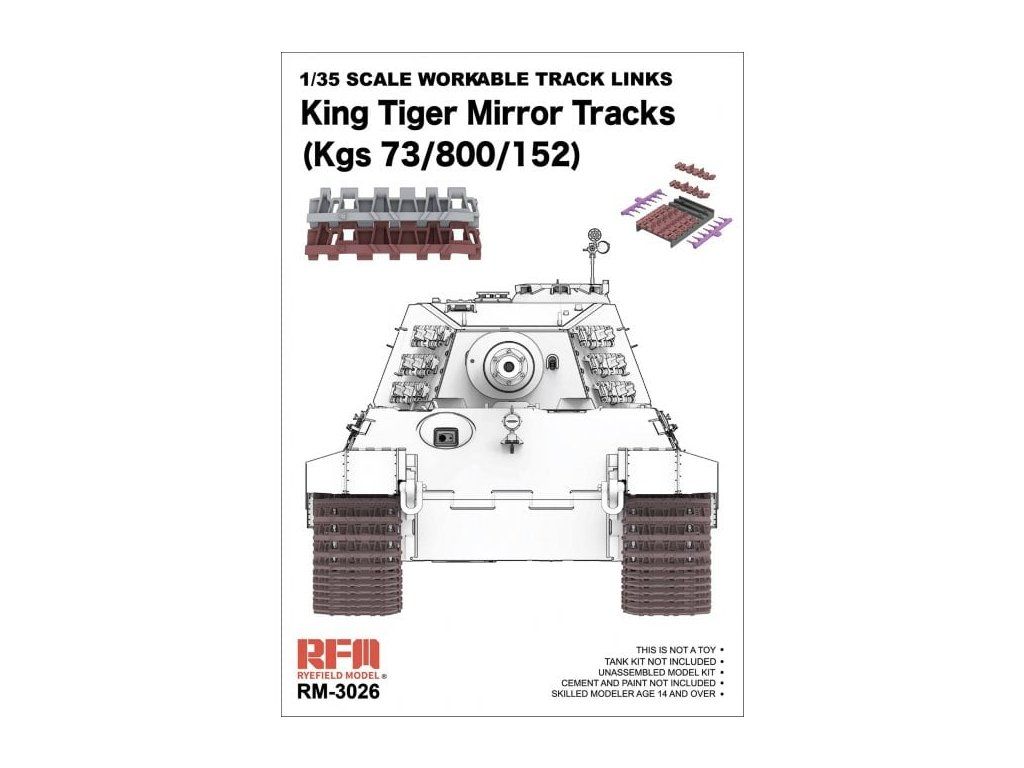 1:35 King Tiger Mirror Tracks (Kgs 73/800/152)
