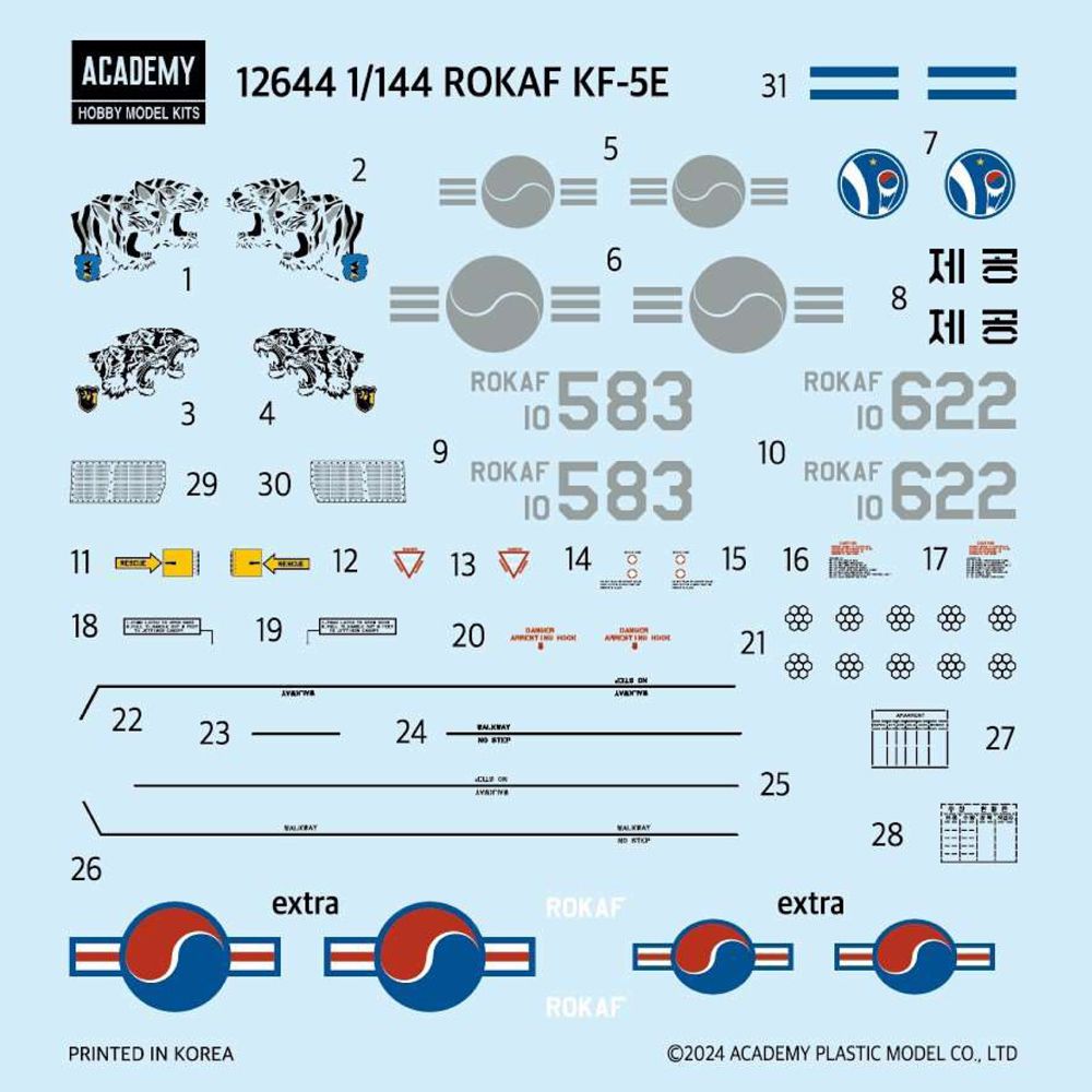 1:144 Northrop KF-5E Tiger II fighter, RoKAF