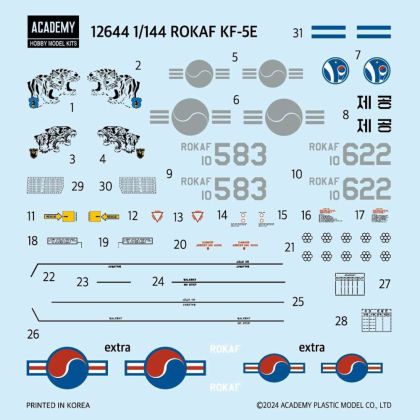 1:144 Northrop KF-5E Tiger II fighter, RoKAF