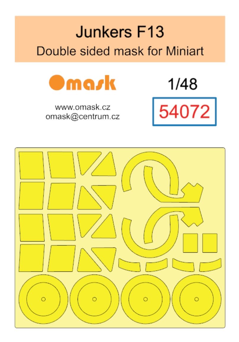 1:48 Junkers F13 mask (for Miniart)