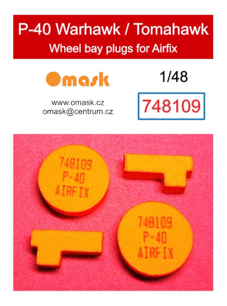 1:48 P-40 Warhawk / Tomahawk wheel bay plugs (for Airfix)