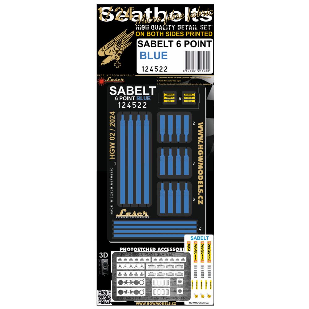 1:24 SABELT 6 POINT BLUE - Seatbelts