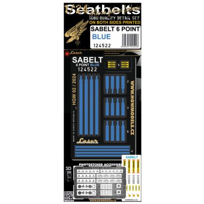 1:24 SABELT 6 POINT BLUE - Seatbelts
