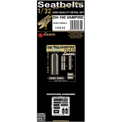 1:32 DH-100 VAMPIRE - Seatbelts 