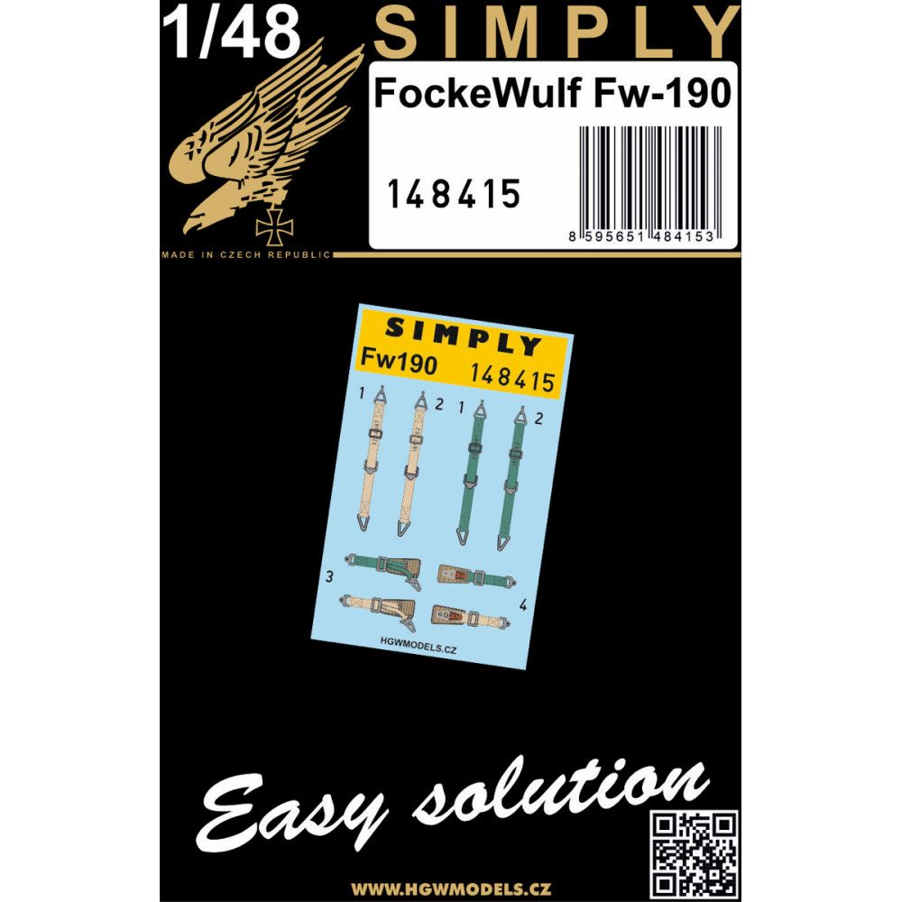 1:48 FockeWulf Fw-190 - Seatbelts
