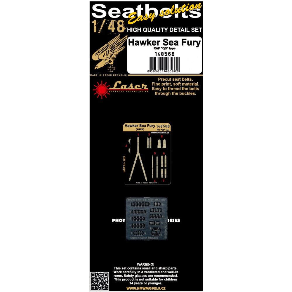 1:48 Hawker Sea Fury - QS type- Seatbelts 
