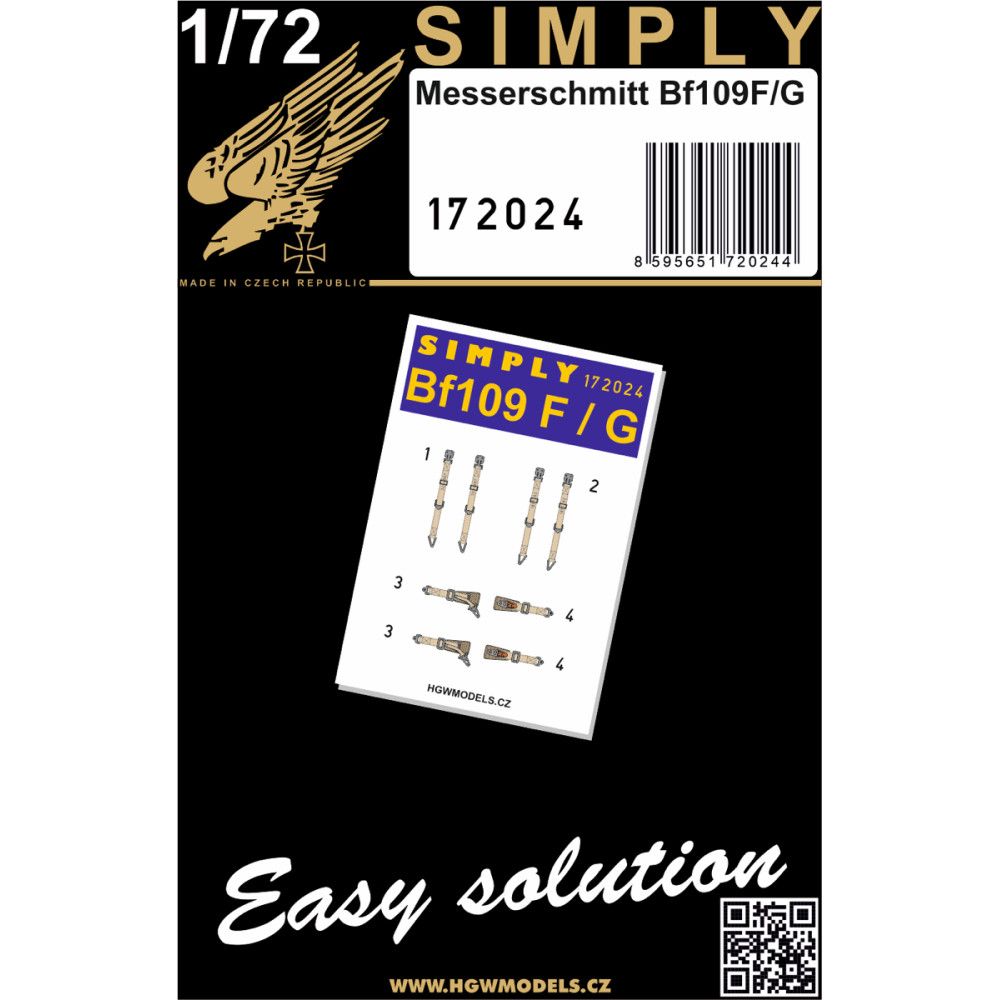 1:72 Bf109F/G - Seatbelts 