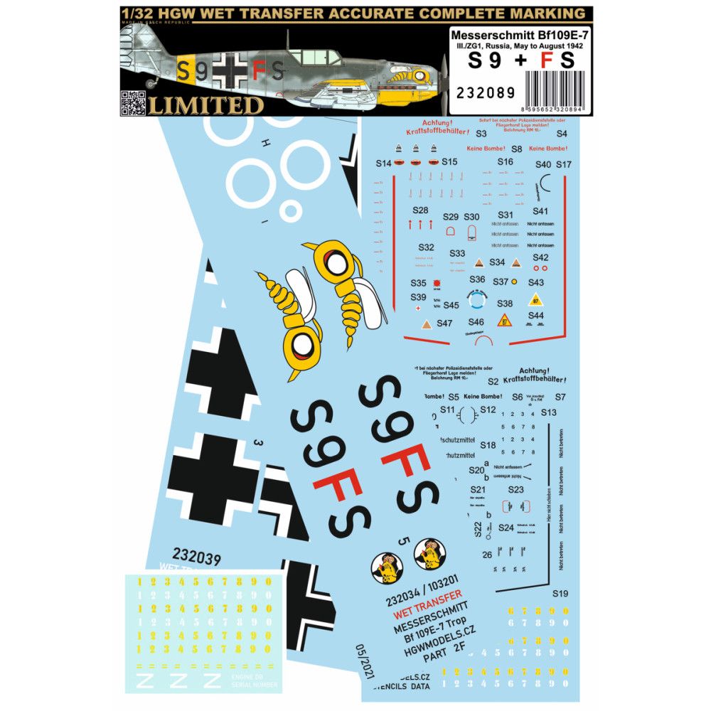 1:32 Bf109E-7 S9+FS