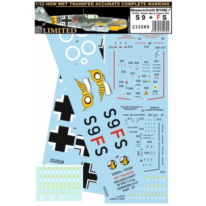 1:32 Bf109E-7 S9+FS