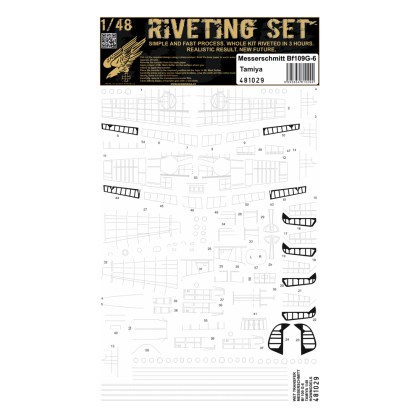 1:48 Bf109G-6 Tamiya - Riveting Set