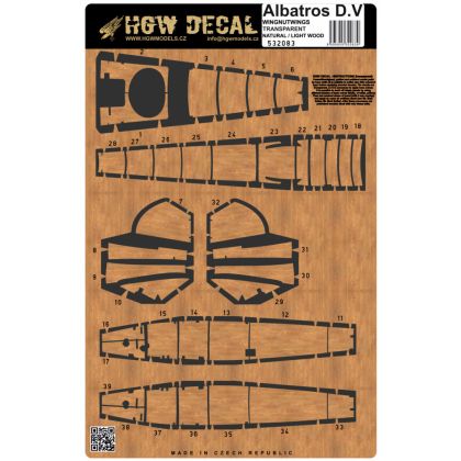 1:32 Albatros D.V - Laser-cut Decal