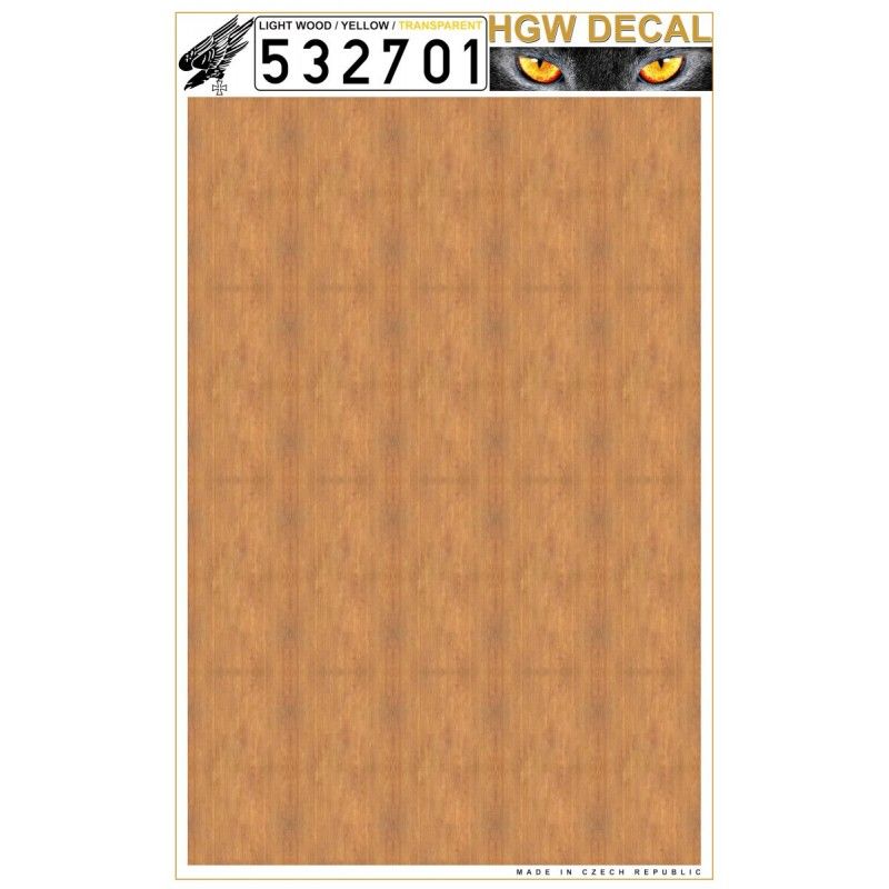 1:32 Yellow light wood - Transparent
